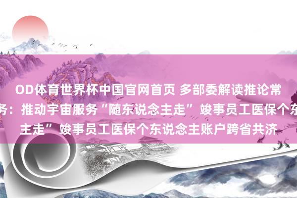 OD体育世界杯中国官网首页 多部委解读推论常住地提供基本宇宙服务：推动宇宙服务“随东说念主走” 竣事员工医保个东说念主账户跨省共济