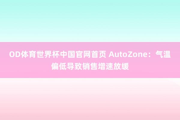 OD体育世界杯中国官网首页 AutoZone：气温偏低导致销售增速放缓
