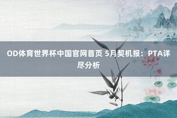 OD体育世界杯中国官网首页 5月契机报：PTA详尽分析