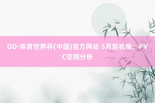 OD·体育世界杯(中国)官方网站 5月契机报：PVC空洞分析