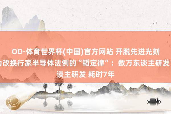 OD·体育世界杯(中国)官方网站 开脱先进光刻机!华为改换行家半导体法例的“韬定律”:数万东谈主研发 耗时7年