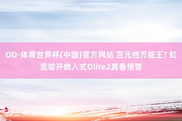 OD·体育世界杯(中国)官方网站 百元档万能王? 虹觅绽开微入式Olite2真香预警
