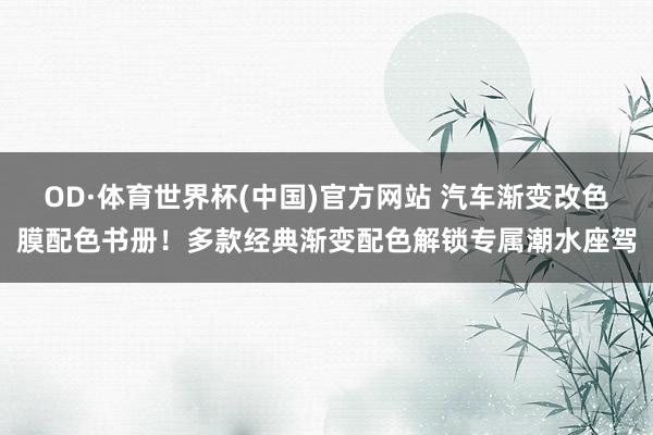 OD·体育世界杯(中国)官方网站 汽车渐变改色膜配色书册！多款经典渐变配色解锁专属潮水座驾