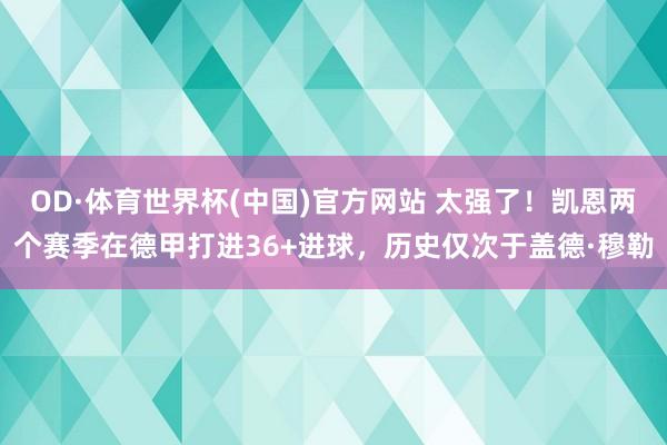 OD·体育世界杯(中国)官方网站 太强了!凯恩两个赛季在德甲打进36+进球,历史仅次于盖德·穆勒
