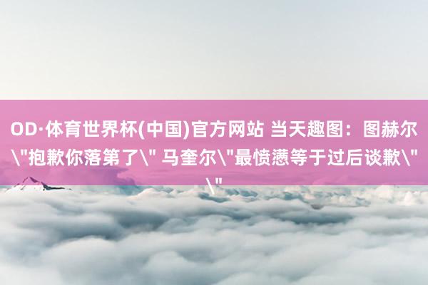 OD·体育世界杯(中国)官方网站 当天趣图：图赫尔