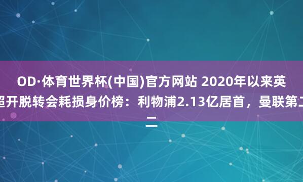 OD·体育世界杯(中国)官方网站 2020年以来英超开脱转会耗损身价榜：利物浦2.13亿居首，曼联第二