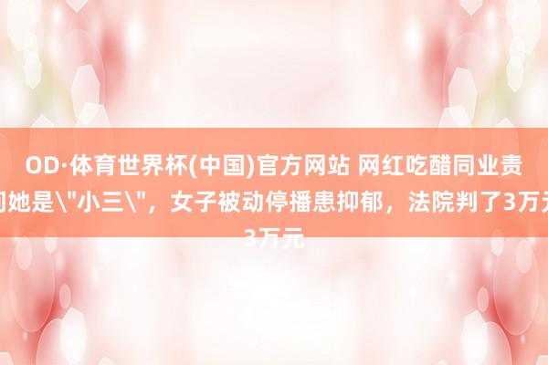 OD·体育世界杯(中国)官方网站 网红吃醋同业责问她是