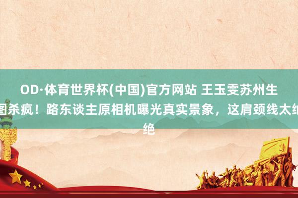 OD·体育世界杯(中国)官方网站 王玉雯苏州生图杀疯！路东谈主原相机曝光真实景象，这肩颈线太绝