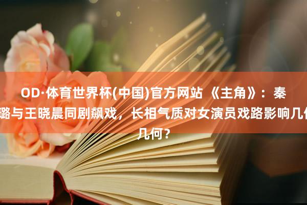 OD·体育世界杯(中国)官方网站 《主角》:秦海璐与王晓晨同剧飙戏,长相气质对女演员戏路影响几何?