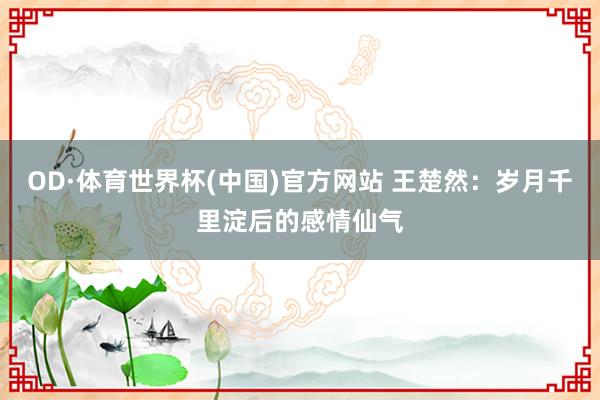 OD·体育世界杯(中国)官方网站 王楚然：岁月千里淀后的感情仙气