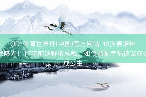 OD·体育世界杯(中国)官方网站 46岁姜培琳现状曝光！17年前嫁野蛮总裁，如今婚配幸福被宠成公主