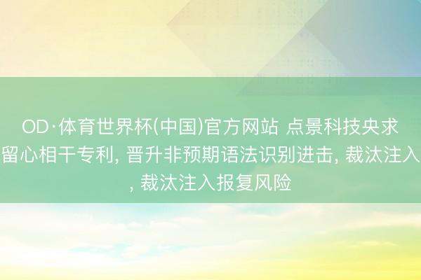OD·体育世界杯(中国)官方网站 点景科技央求数据校验留心相干专利， 晋升非预期语法识别进击， 裁汰注入报复风险