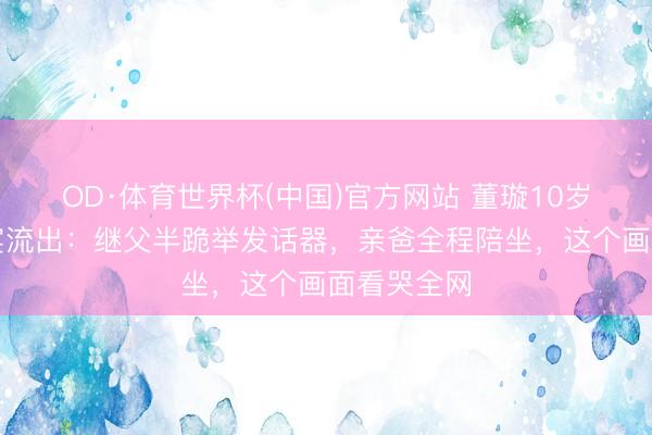 OD·体育世界杯(中国)官方网站 董璇10岁儿子诞辰宴流出：继父半跪举发话器，亲爸全程陪坐，这个画面看哭全网
