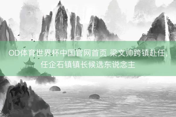 OD体育世界杯中国官网首页 梁文帅跨镇赴任，任企石镇镇长候选东说念主