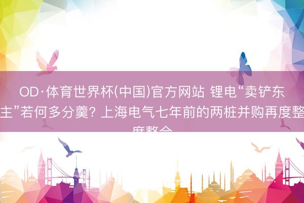 OD·体育世界杯(中国)官方网站 锂电“卖铲东谈主”若何多分羹? 上海电气七年前的两桩并购再度整合